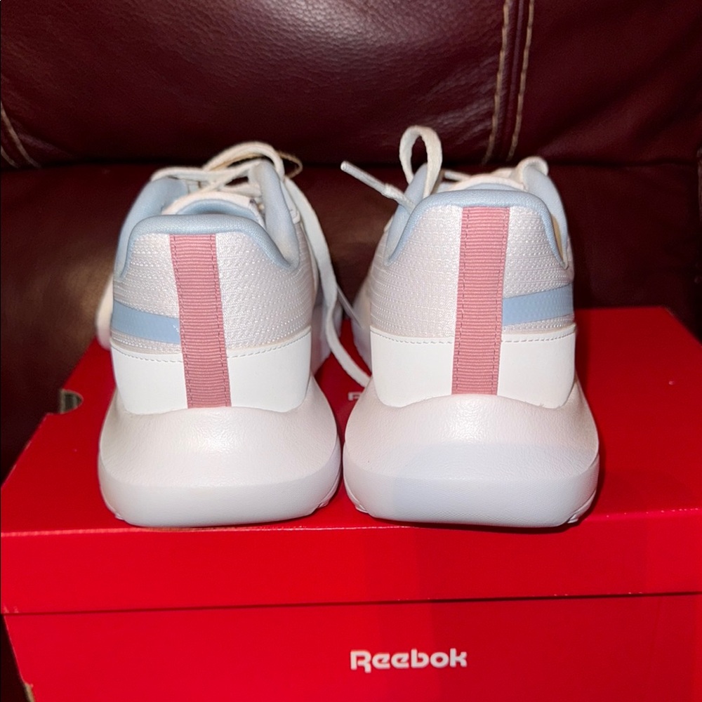 Reebok Blue and Pink Athletic Shoes with Mesh Upper - Picture 3 of 4